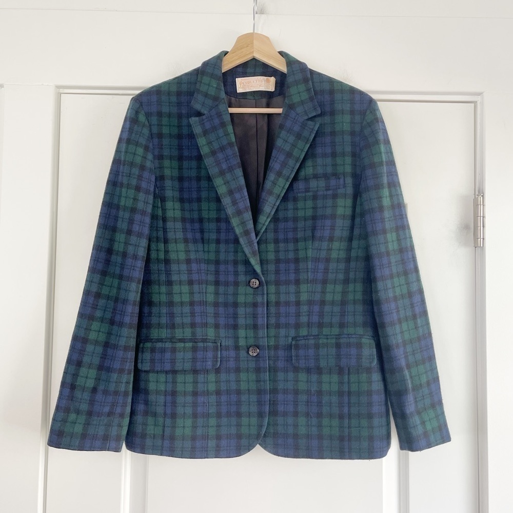 Vintage Pendleton Tartan Plaid Wool Blazer - S